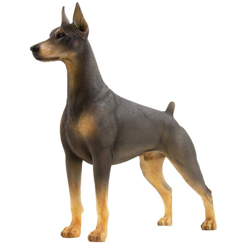 PetOrama Handmade Doberman Resin Statue 1-6 in Cappuccino