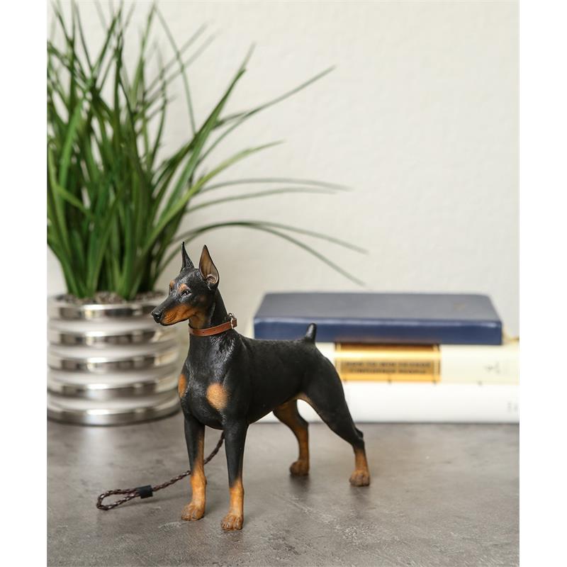 doberman stone statue