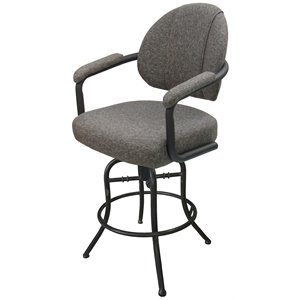 Tobias Designs 26&quot Vinyl Swivel Tilt Counter Stool in Mojave Gray