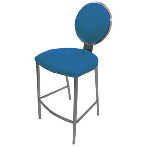 Tobias Designs 26&quot Contemporary Stainless Steel Counter Bar Stool in Blue