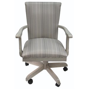 Swivel Wood Dining Caster Chair 400 on Wheels in Natural Fun