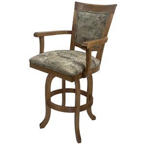 Tobias Designs 30&quot Swivel Solid Wood Counter Bar Stool in Poet Desert Brown