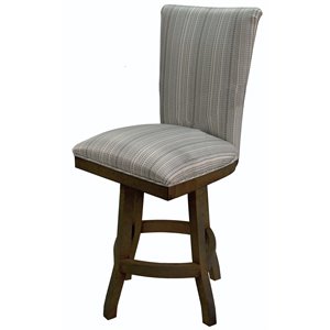 Tobias Designs 26&quot Swivel Wood Counter Stool without Arms in Natural Fun/Walnut