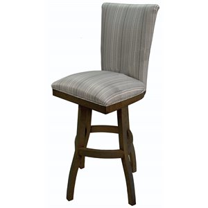 Tobias Designs 30&quot Swivel Solid Wood Bar Stool in Natural Fun/Walnut