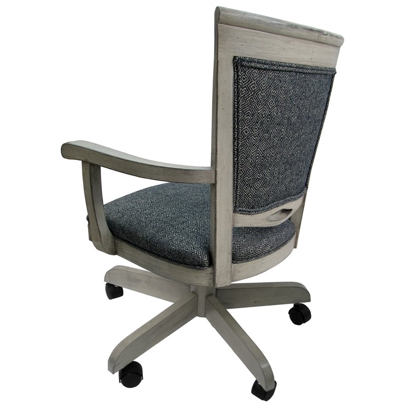 Wood Dining Caster Chair 400 in Kokomo Azure Gray