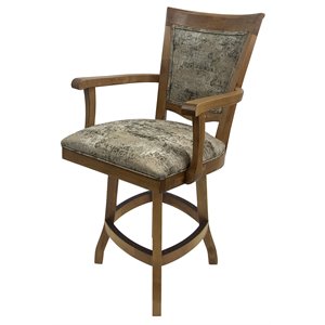 Tobias Designs 26&quot Swivel Solid Wood Counter Stool in Poet Desert Brown