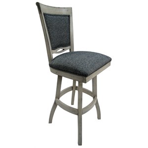 Tobias Designs 30&quot Swivel Solid Wood Bar Stool without Arms in Kokomo Azure Gray