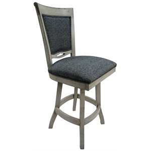 Tobias Designs 26&quot Swivel Wood Counter Stool without Arms in Kokomo Azure Gray