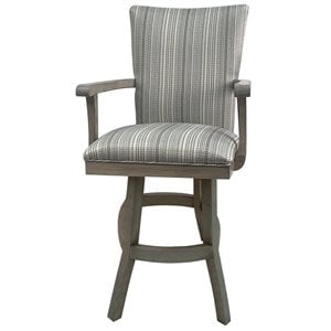 Tobias Designs 30&quot Swivel Solid Wood Bar Stool in Natural Fun