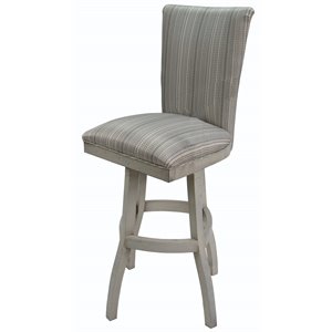 Tobias Designs 30&quot Swivel Solid Wood Bar Stool without Arms in Natural Fun