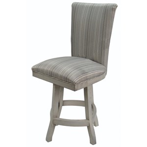 Tobias Designs 26&quot Swivel Wood Counter Stool without Arms in Natural Fun