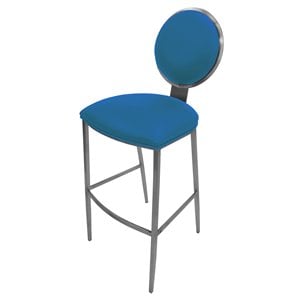 Tobias Designs 30&quot Contemporary Stainless Steel Bar Stool in Blue