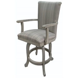 Tobias Designs 30&quot Swivel Solid Wood Bar Stool with Melina Base in Natural Fun