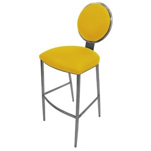 Tobias Designs 35&quot Contemporary Stainless Steel Extra Tall Bar Stool in Yellow