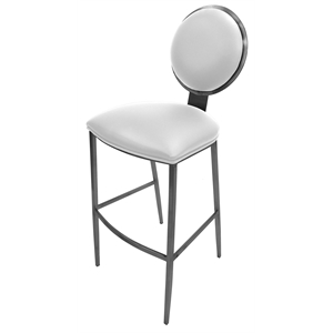 Tobias Designs 35&quot Contemporary Stainless Steel Extra Tall Bar Stool in White