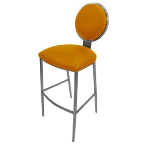 Tobias Designs 35&quot Contemporary Stainless Steel Extra Tall Bar Stool in Orange