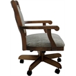 Swivel Wood Dining Caster Chair Mango with Wheels in Poet Desert Brown