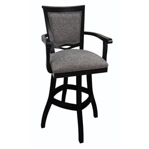 Tobias Designs 34&quot Swivel Solid Wood Extra Tall Bar Stool in Mojave Gray