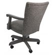 Swivel Wood Dining Caster Chair Mango Plus with Wheels in Mojave Gray