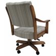 Swivel Wood Dining Caster Chair Casa in Natural Fun Cream Fabric - Brown