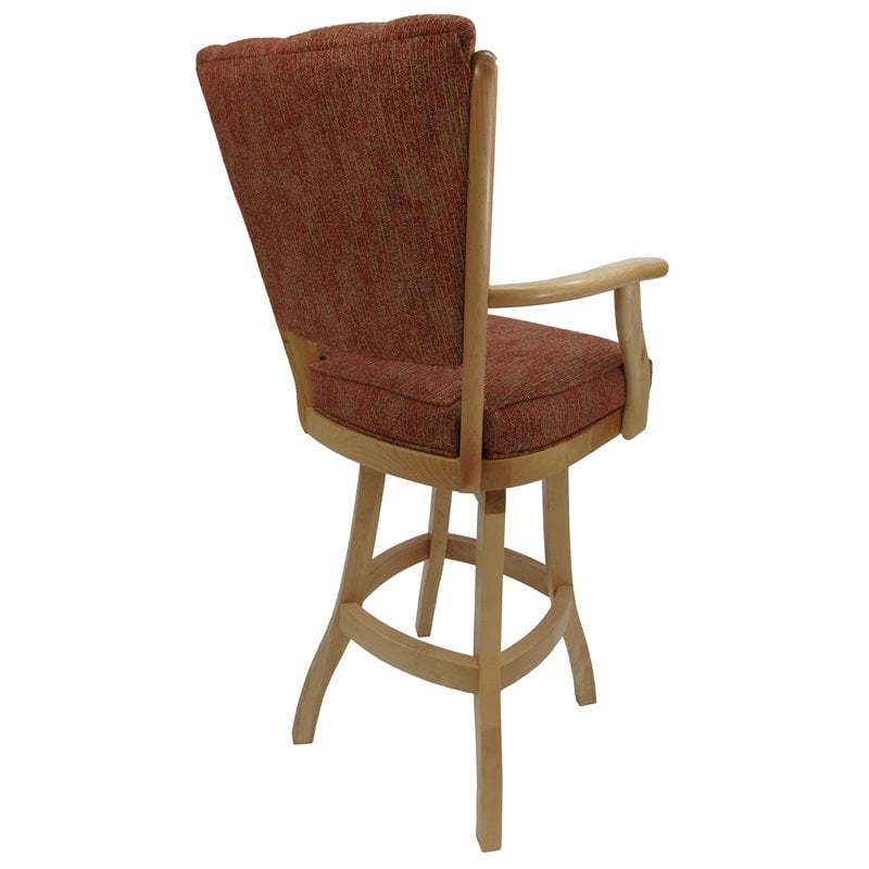 Classic Swivel Wood Bar Stool 30