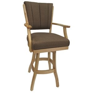 Tobias Designs Classic 30&quot Swivel Wood Bar Stool in Negev Brown/Natural Oak