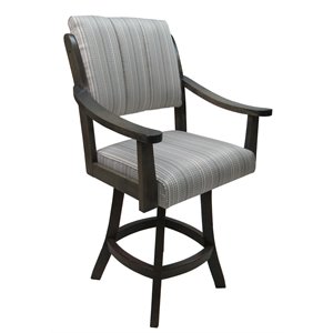 Tobias Designs Casa 26&quot Swivel Wood Counter Stool in Natural Fun/Gray