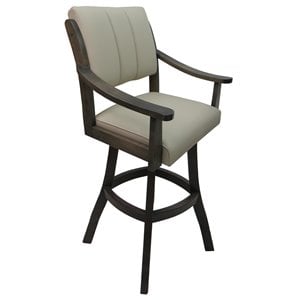 Tobias Designs Casa 30&quot Swivel Solid Wood Bar Stool in Ocean Beige