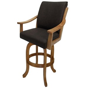 Tobias Designs Casa Melina 26&quot Swivel Wood Counter Stool in Innova Chestnut