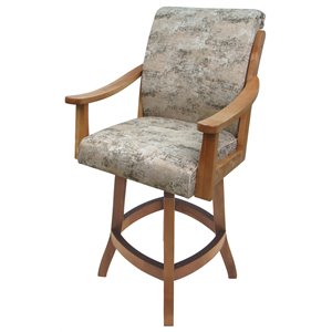 Tobias Designs Casa 26&quot Swivel Wood Counter Stool in Poet Desert Brown