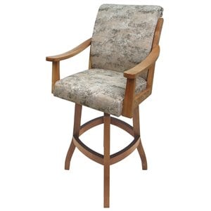 Tobias Designs Casa 34&quot Swivel Wood Extra Tall Bar Stool in Poet Desert Brown