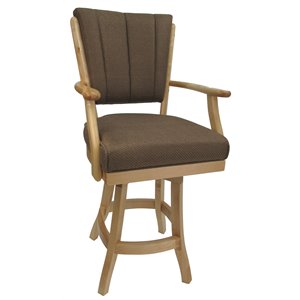 Tobias Designs Classic 26&quot Swivel Wood Counter Stool in Negev Brown/Natural Oak