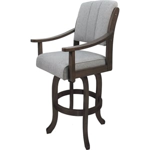 Swivel Wood Counter Stool Casa Melina 26&quot Seat - Sand Stone Fabric - Shadow