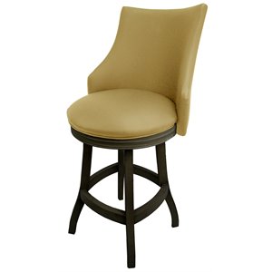 Tobias Designs 26&quot Swivel Wood Counter Stool in Tan/ Dark Shadow