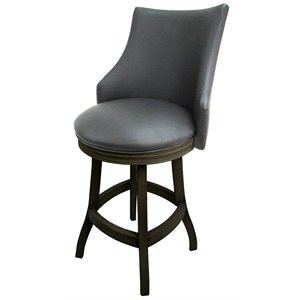 Tobias Designs 26&quot Swivel Wood Counter Stool in Gray/ Dark Shadow
