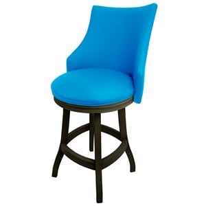 Tobias Designs 26&quot Swivel Wood Counter Stool in Carolina Blue/ Shadow