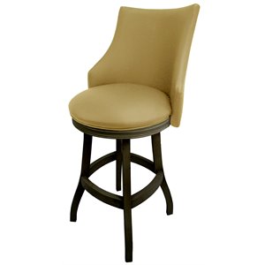 Tobias Designs 30&quot Swivel Solid Wood Bar Stool in Tan/ Dark Shadow