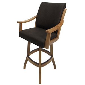 Tobias Designs Casa 34&quot Swivel Wood Extra Tall Bar Stool in Innova Chestnut