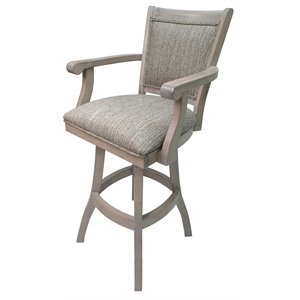 Tobias Designs Mango 30&quot Swivel Solid Wood Bar Stool in Natural