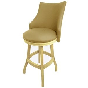 Tobias Designs 30&quot Swivel Solid Wood Bar Stool in Tan/ Beige