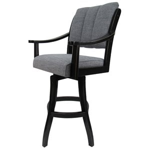 Tobias Designs Casa 34&quot Swivel Wood Extra Tall Bar Stool in Blended Gray