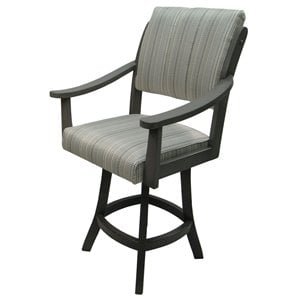 Tobias Designs Casa 26&quot Swivel Wood Counter Stool in Natural Fun/Smoked