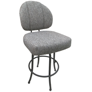 Swivel Counter 26&quot Bar Stool - M-75 Metal Grey Frame