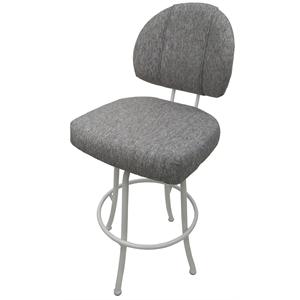Swivel Counter 26&quot Bar Stool - M-75 Metal White Frame