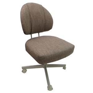 M-75 Swivel Dining Chair on Wheels - Basin Beige on Beige