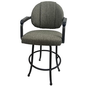Swivel Counter 26&quot Bar Stool - M-79 Metal Grey Frame
