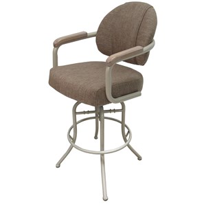 Swivel Tilt 30&quot Bar Stool - M-79 Metal Beige Frame