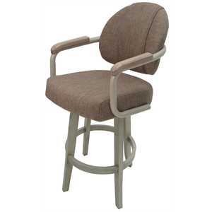 Swivel Extra Tall 34-35&quot Bar Stool - M-79 Metal Beige Frame