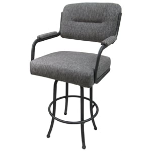 Swivel Counter 26&quot Bar Stool - M-110 - Mojave Gray Fabric on Gray Metal