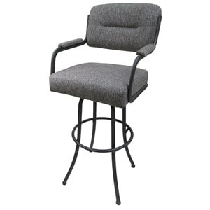 Swivel 30&quot Bar Stool - M-110 - Mojave Gray Fabric on Gray Metal Frame